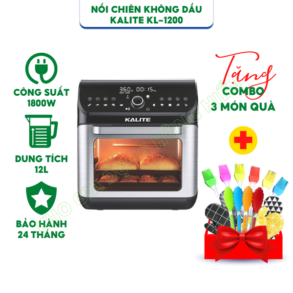 Nồi chiên không dầu Kalite KL1200 dung tích 12 lít (Qùa tặng đi kèm hấp dẫn) - Hàng Chính Hãng