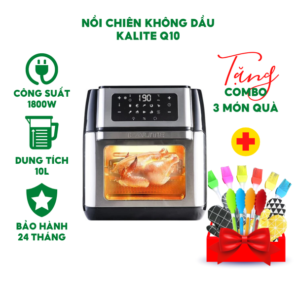 Nồi chiên không dầu Kalite Q10 - Hàng chính hãng (NEW)-Quà Tặng Đi kèm