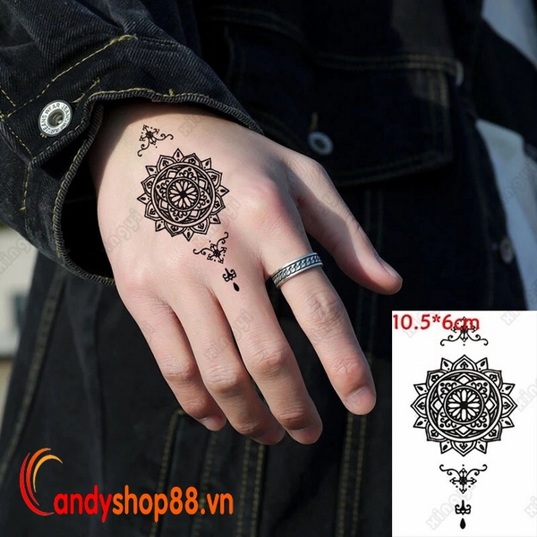 Hình xăm tattoo kiểu cá tính AQ-060 - Candyshop88