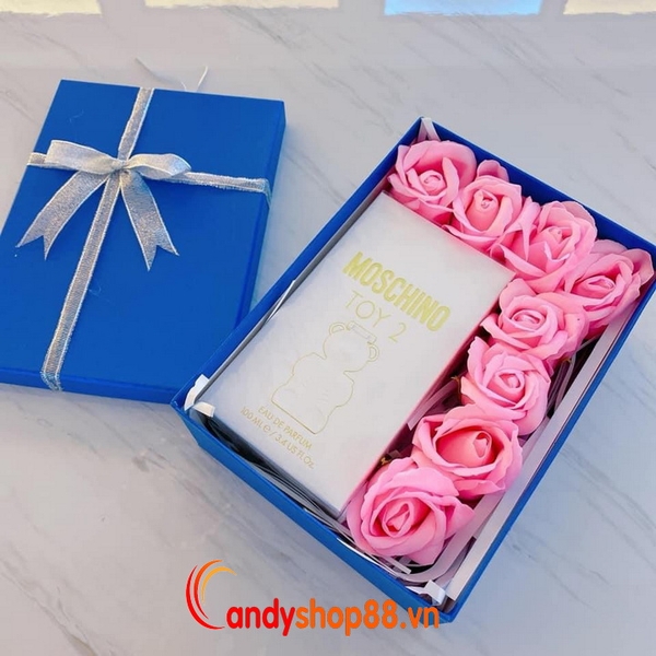 Hoa hồng sáp thơm 3 lớp trang trí hộp quà - Candyshop88