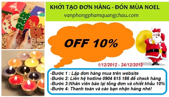 Off 10% khi khách hàng lập đơn trên website