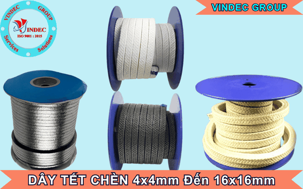 Dây Tết Chèn Vuông 4, 6, 8, 10, 12, 14, 16 mm