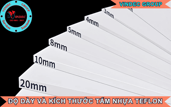 Độ Dày Và Kích Thước Tấm Nhựa Teflon