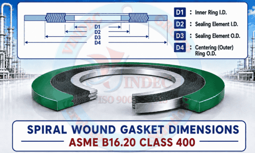 Kích Thước Gioăng Thép Xoắn ASME B16.20 Class 400