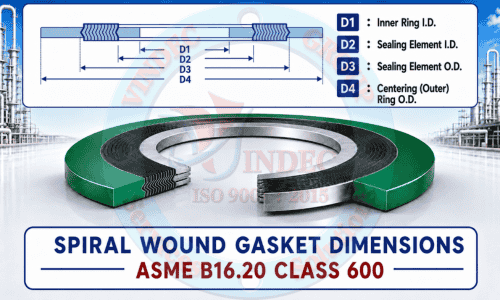 Kích Thước Gioăng Thép Xoắn ASME B16.20 Class 600