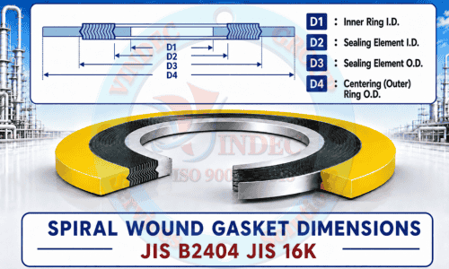 Kích Thước Gioăng Thép Xoắn JIS B2404 JIS 16K