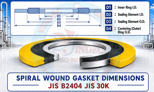 Kích Thước Gioăng Thép Xoắn JIS B2404 JIS 30K