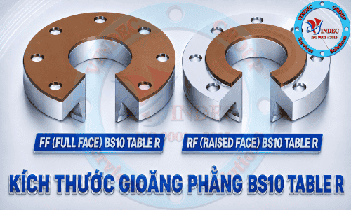 Kích Thước Gioăng Phẳng Tiêu Chuẩn BS10 Table R