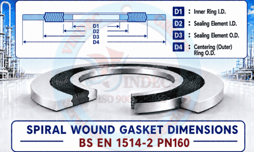 Kích Thước Gioăng Thép Xoắn BS EN 1514-2 PN160
