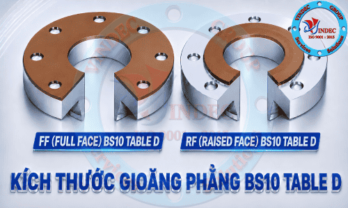 Kích Thước Gioăng Phẳng Tiêu Chuẩn BS10 Table D