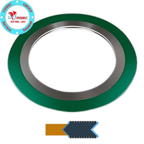 Gioăng Thép Xoắn 2 Vành Chặn Ngoài