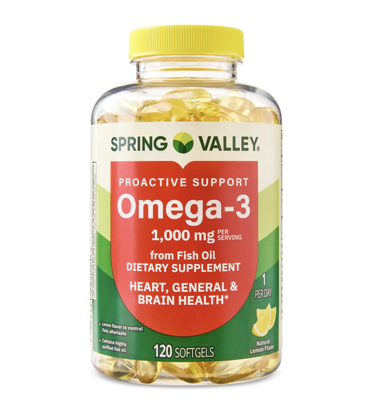 Viên uống dầu cá Spring Valley Omega-3 1000mg 120 viên