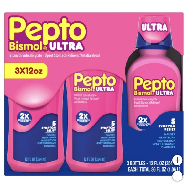Sirô Chuyên Trị Tiêu Hoá Dạ Dày Pepto Bismol - 03 chai loại 354 ml