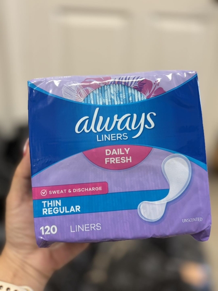 BVS hằng ngày Always Daily Panty Liners, Unscented, 120 miếng