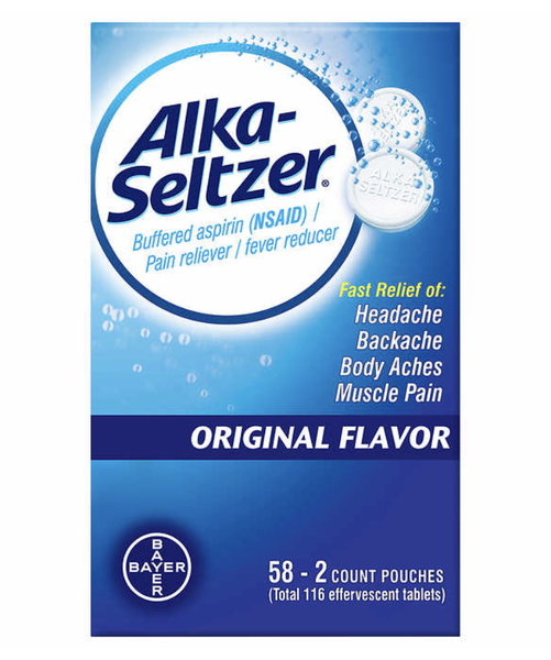 Viên sủi hỗ trợ giảm đau Alka-Seltzer Original - loại 116 viên.
