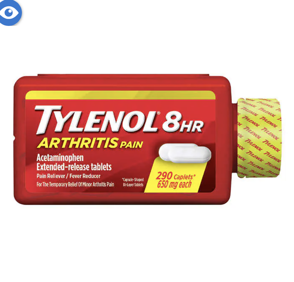 Viên uống giảm đau hạ sốt Tylenol 8 Hour Acetaminophen 650 mg Arthritis & Joint Pain, 290 viên.