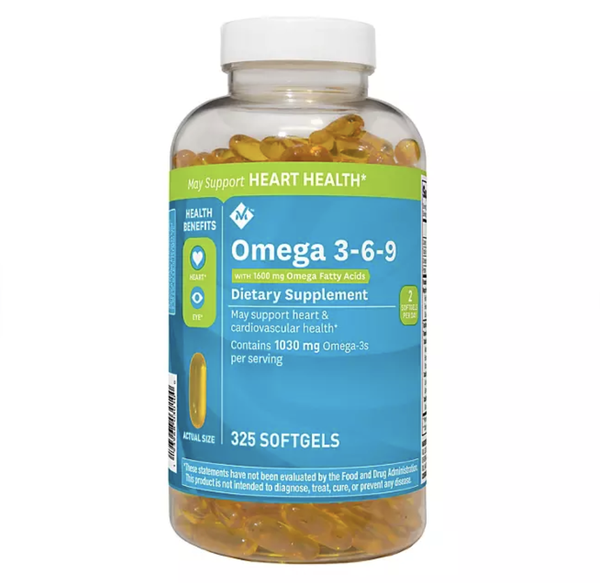 Viên uống bổ sung Omega 3-6-9 của Member’s Mark 325 viên.