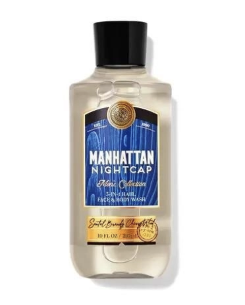 Gel Tắm + Gội + Rửa Mặt Bath & Body Works 3 In1 Men's Collection - MANHATTAN NIGHT CAP 295ml.