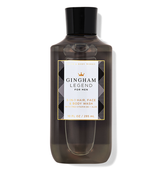 Gel Tắm + Gội + Rửa Mặt Bath & Body Works 3 In1 Men's Collection - Gingham Legend, 295mL