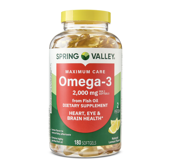 Viên uống dầu cá Spring Valley Omega-3 2000mg 180 viên