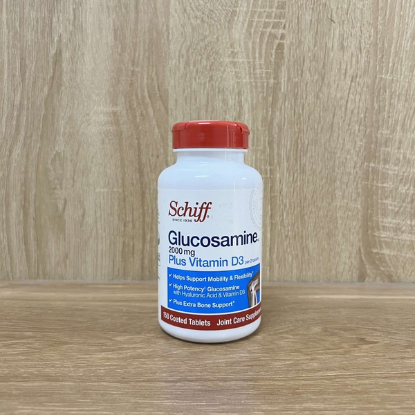 Viên uống bổ khớp Schiff Glucosamine 2000mg + Vitamin D3 150 viên (DATE 04/26)