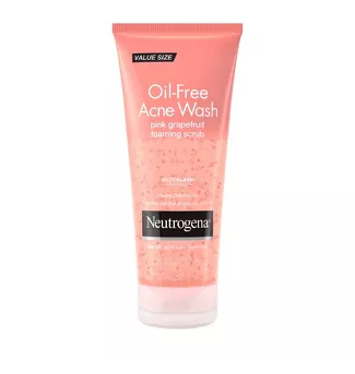 Sữa rửa mặt bọt có hạt Neutrogena Oil Free Acne Wash pink grapefruit foaming scrub 198g