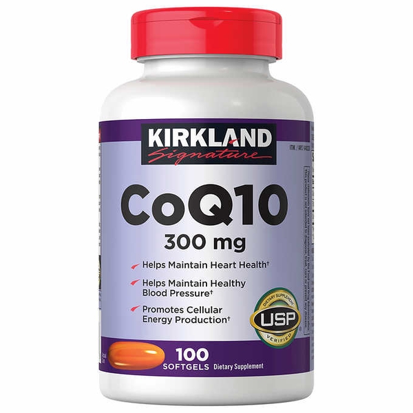 Viên uống hỗ trợ tim mạch Kirkland Signature CoQ10 300mg 100 viên