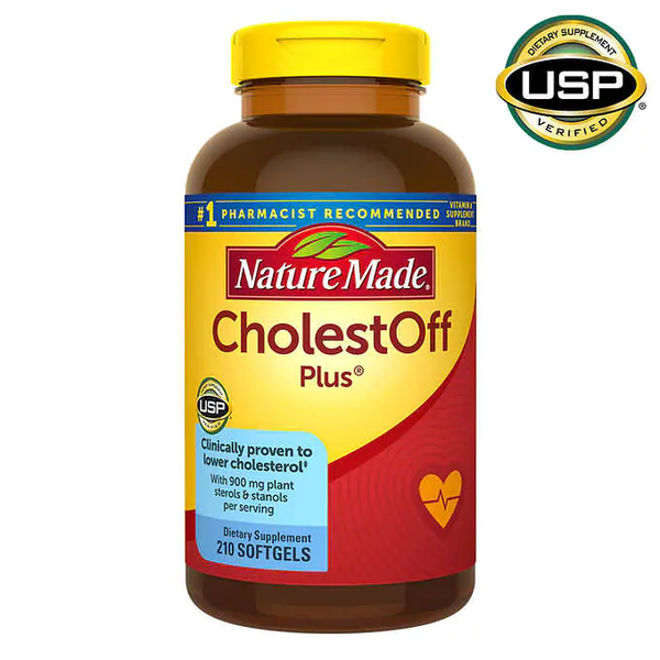 Viên uống giảm cholesterol Nature Made CholestOFF Plus - loại 210 viên.