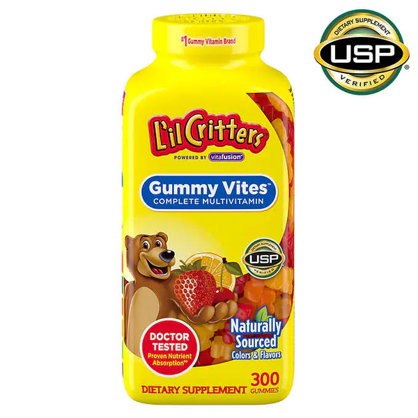 Kẹo dẻo bổ sung Vitamin L’il Critters Gummy Vites 300 viên