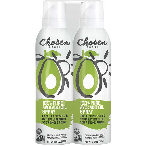 Dầu bơ dạng xịt Chosen Foods Avocado Oil Spray, (2 chai x 383g)