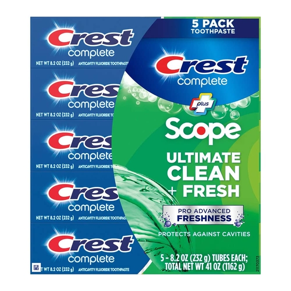 Kem đánh răng Complete + Scope Advanced Active Foam Toothpaste (set 5 tuýp x 232g)