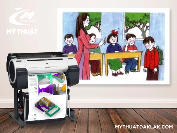 trang trí báo tường trên giấy a0