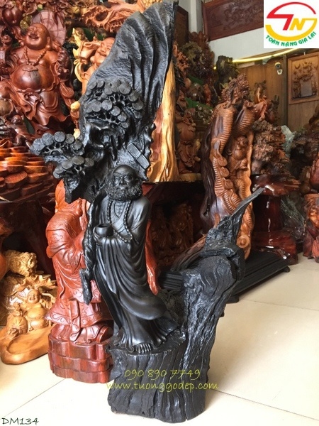 Bồ Đề Đạt Ma gỗ mun sừng