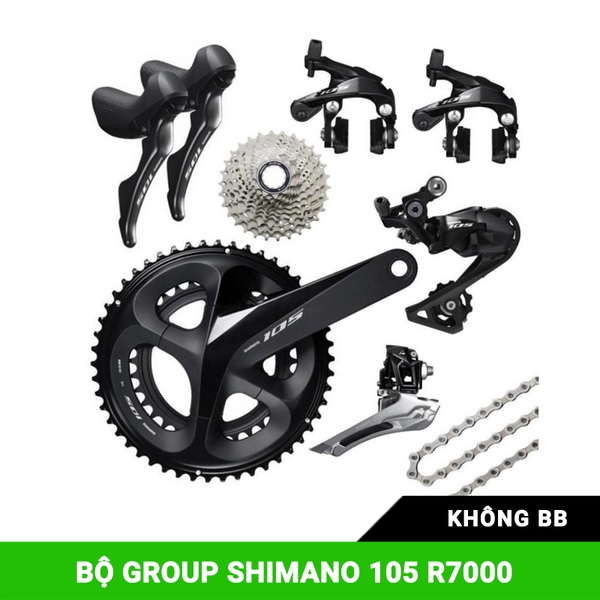 Bộ group SHIMANO 105 R7000 không BB - 50-34T 170mm - 11-28T - SS