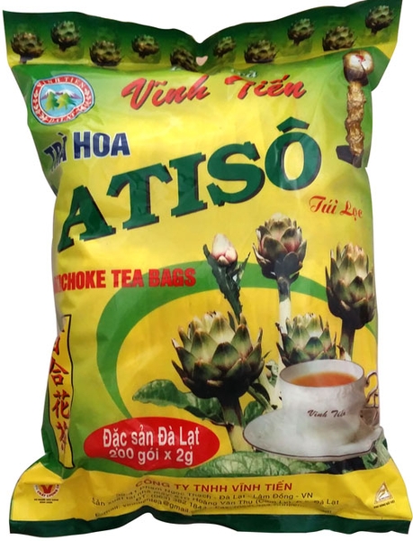 Trà atiso đặc sản Đà Lạt Vĩnh Tiến loại túi 200 túi lọc x 2 g,