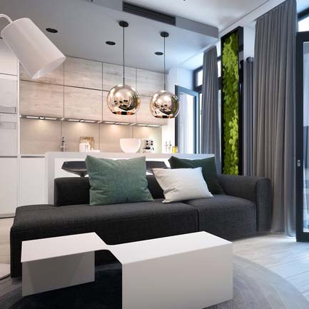 Thiết kế nội thất tinh tế cho căn hộ nhỏ đẹp