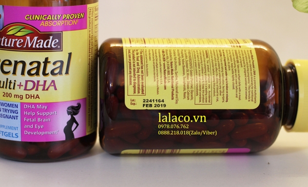 Thuốc bổ cho bà bầu Nature Made Prenatal Multi