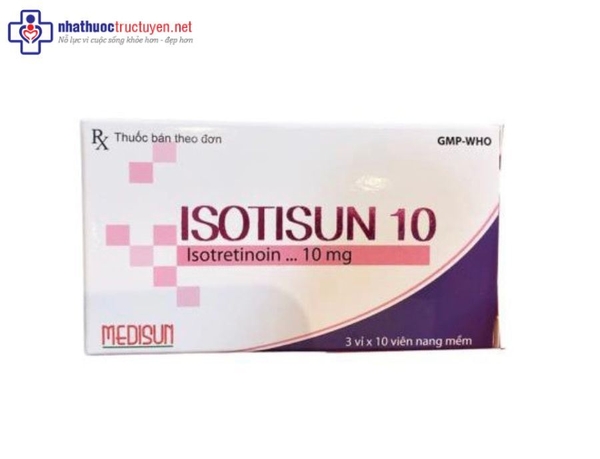 Isotisun 10mg ( 3 vỉ x 10 viên)