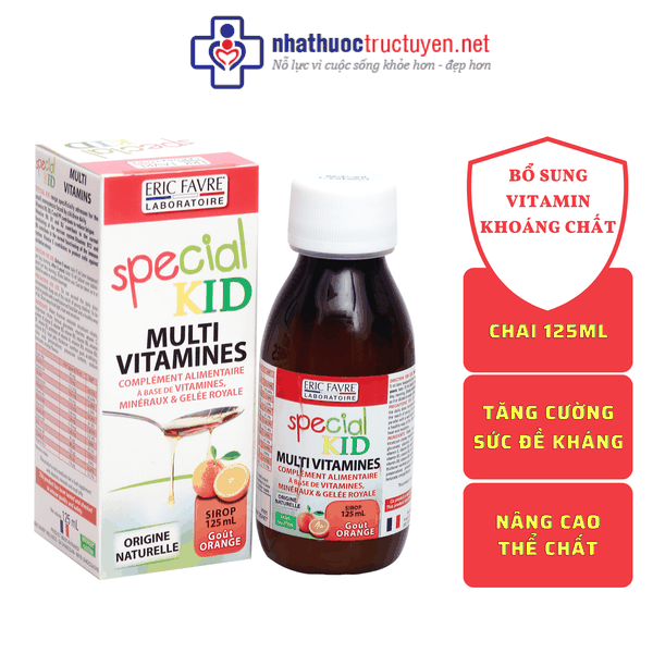 Siro Bổ sung vitamin và khoáng chất - Hỗ trợ nâng cao sức khỏe, tăng cường sức đề kháng - Special Kid Multivitamines - Nhập khẩu Pháp (125ml)