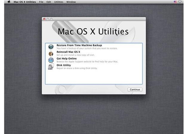 Dùng Disk Utility để khắc phục