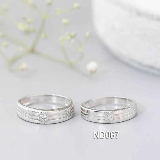 Nhẫn đôi nhẫn cặp bạc Lucy  - ND067