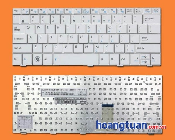 Bàn phím Asus Eee PC 1005HA trắng