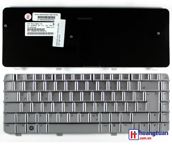 Bàn phím HP Pavilion DV4-1200 DV4-1100 DV4-1000 màu bạc
