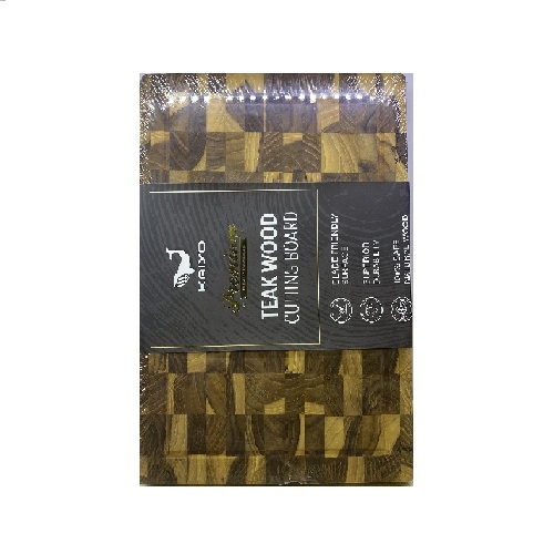 Thớt gỗ Teak đầu cây chữ nhật DC04 size M (dày 3,8 x rộng 25 x dài 35cm)