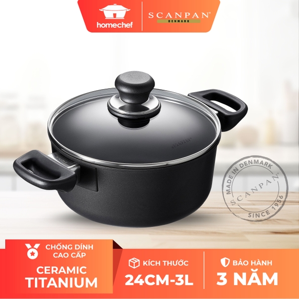 Nồi chống dính Scanpan Classic 24cm 24201200 3L