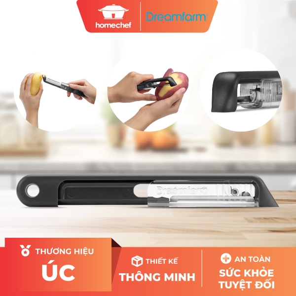 Dụng cụ nạo vỏ tự mài Dreamfarm Sharple-màu đen-DFSH4410