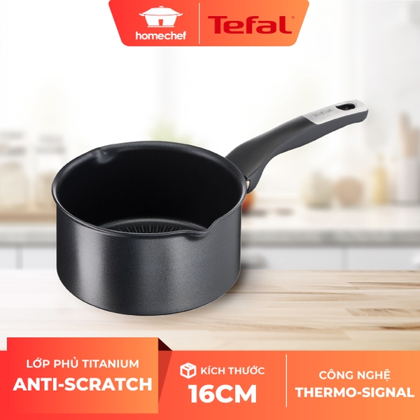 Nồi cán dài/ Quánh chống dính đáy từ Tefal Unlimited G2552802 16cm