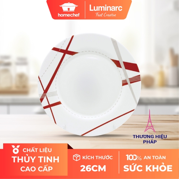 Đĩa (dĩa) Luminarc Couture thủy tinh H2834- 26cm
