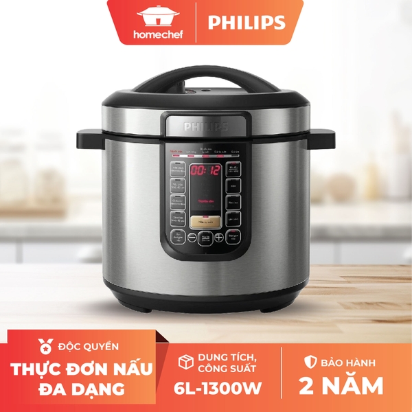 Nồi áp suất điện Philips 1300W HD2237/66 6L