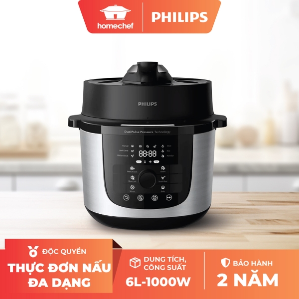 Nồi áp suất đa năng Philips 1000W HD2616/70 6L